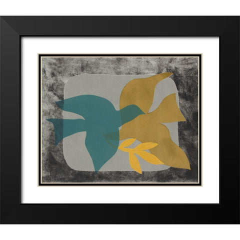 Dove Composition I Black Modern Wood Framed Art Print with Double Matting by Delamater, Rob