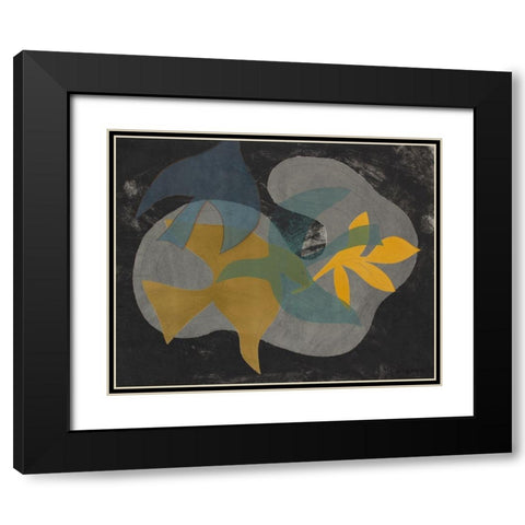 Dove Composition III Black Modern Wood Framed Art Print with Double Matting by Delamater, Rob