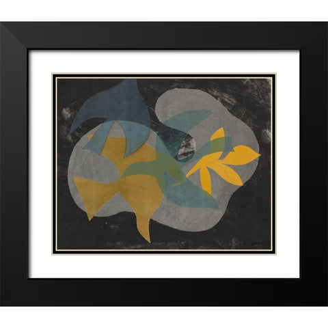Dove Composition III Black Modern Wood Framed Art Print with Double Matting by Delamater, Rob