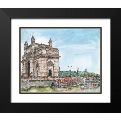 Dreaming of India I Black Modern Wood Framed Art Print with Double Matting by Wang, Melissa