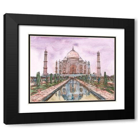 Dreaming of India II Black Modern Wood Framed Art Print with Double Matting by Wang, Melissa