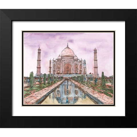 Dreaming of India II Black Modern Wood Framed Art Print with Double Matting by Wang, Melissa