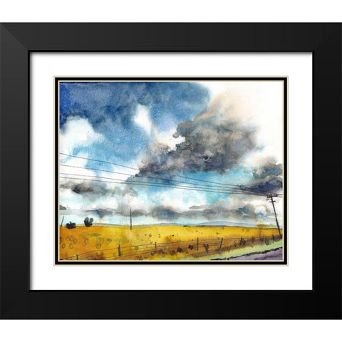 September Sky Studies III Black Modern Wood Framed Art Print with Double Matting by McCreery, Paul