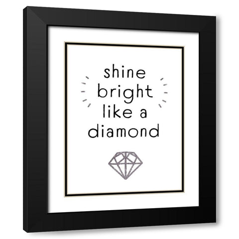 Shine Bright I Black Modern Wood Framed Art Print with Double Matting by Barnes, Victoria