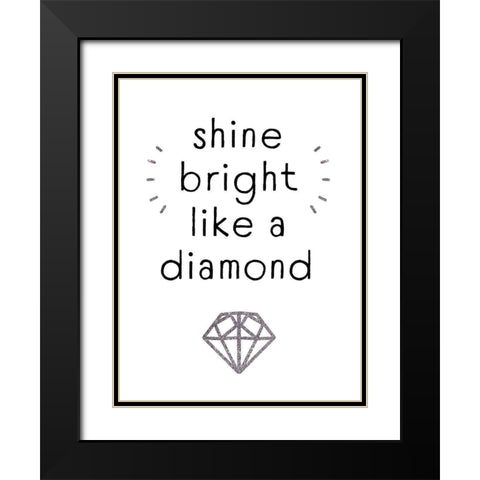 Shine Bright I Black Modern Wood Framed Art Print with Double Matting by Barnes, Victoria