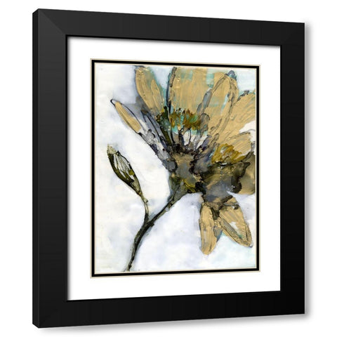 Flower Alloy I Black Modern Wood Framed Art Print with Double Matting by Goldberger, Jennifer