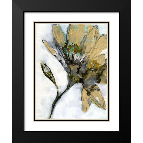 Flower Alloy I Black Modern Wood Framed Art Print with Double Matting by Goldberger, Jennifer