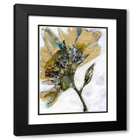 Flower Alloy II Black Modern Wood Framed Art Print with Double Matting by Goldberger, Jennifer