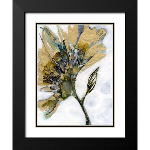 Flower Alloy II Black Modern Wood Framed Art Print with Double Matting by Goldberger, Jennifer