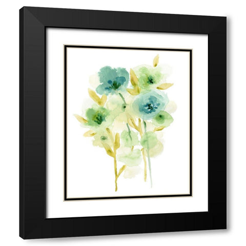 Meadow Bouquet I Black Modern Wood Framed Art Print with Double Matting by Vess, June Erica