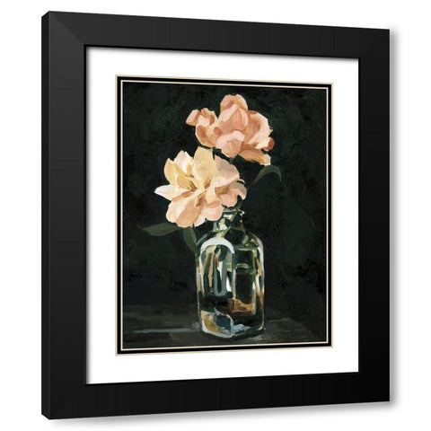 Dark Rose Arrangement II Black Modern Wood Framed Art Print with Double Matting by Caroline, Emma