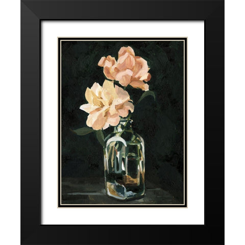 Dark Rose Arrangement II Black Modern Wood Framed Art Print with Double Matting by Caroline, Emma