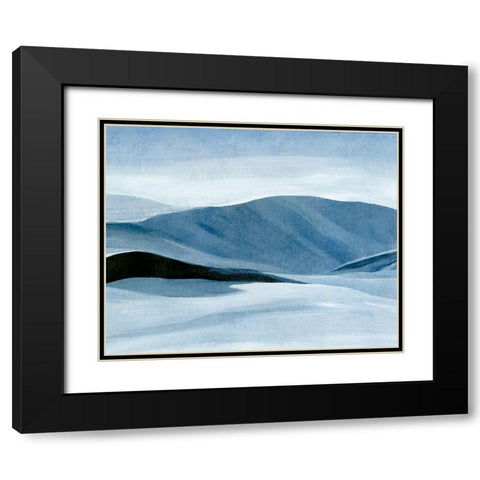 Indigo Range I Black Modern Wood Framed Art Print with Double Matting by Warren, Annie