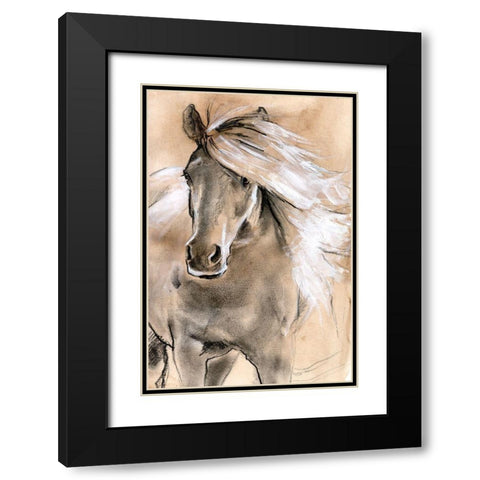 Sketched Horse I Black Modern Wood Framed Art Print with Double Matting by Parker, Jennifer Paxton