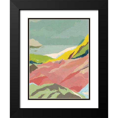 Candy Coast II Black Modern Wood Framed Art Print with Double Matting by Green, Jacob