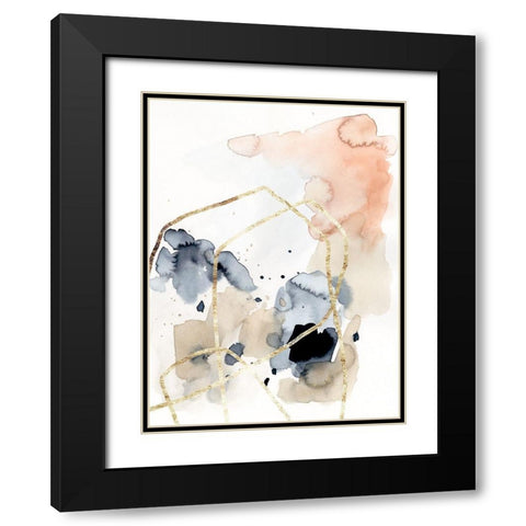 Syncopate I Black Modern Wood Framed Art Print with Double Matting by Barnes, Victoria