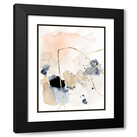 Syncopate II Black Modern Wood Framed Art Print with Double Matting by Barnes, Victoria