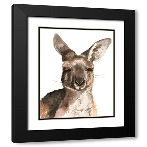 Kangaroo Portrait I Black Modern Wood Framed Art Print with Double Matting by Parker, Jennifer Paxton