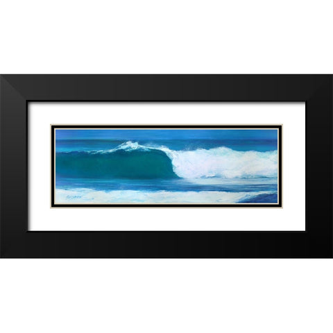 Blue Barrel Black Modern Wood Framed Art Print with Double Matting by Wilkins, Suzanne