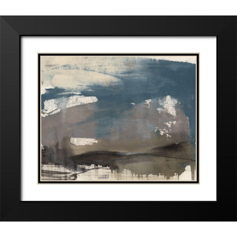 Kinetic Coastline II Black Modern Wood Framed Art Print with Double Matting by Goldberger, Jennifer