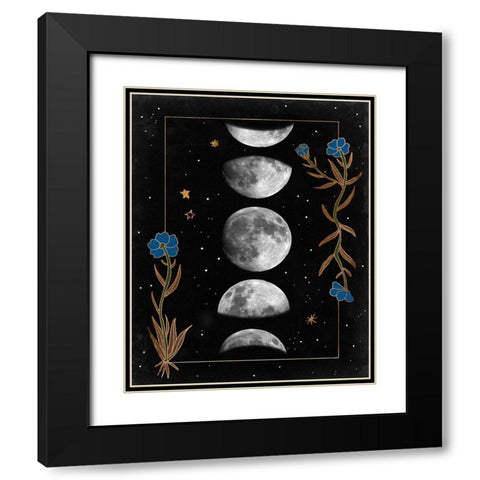 Night Moon II Black Modern Wood Framed Art Print with Double Matting by Wang, Melissa