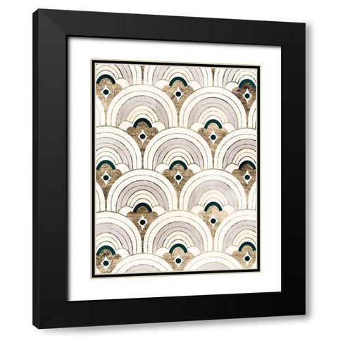 Deco Patterning IV Black Modern Wood Framed Art Print with Double Matting by Barnes, Victoria