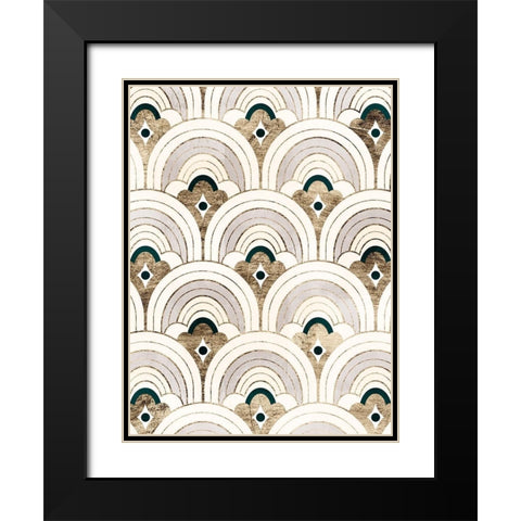 Deco Patterning IV Black Modern Wood Framed Art Print with Double Matting by Barnes, Victoria
