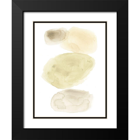 Stone Flow II Black Modern Wood Framed Art Print with Double Matting by Vess, June Erica
