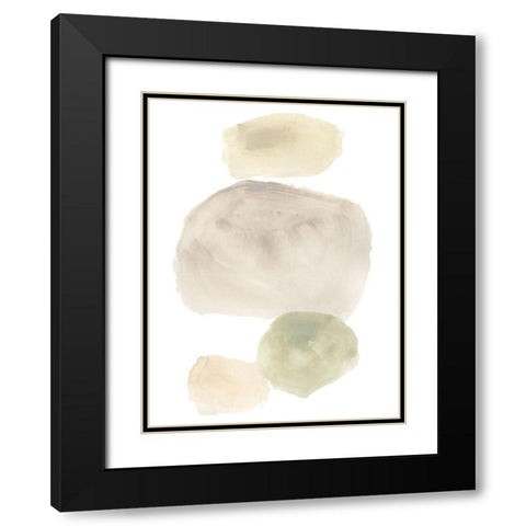Stone Flow III Black Modern Wood Framed Art Print with Double Matting by Vess, June Erica