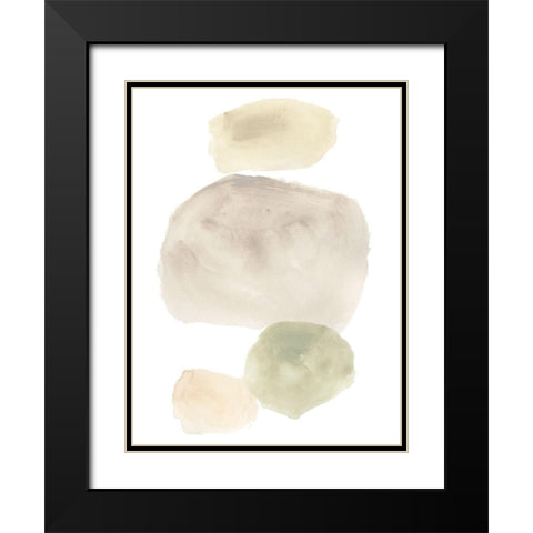 Stone Flow III Black Modern Wood Framed Art Print with Double Matting by Vess, June Erica