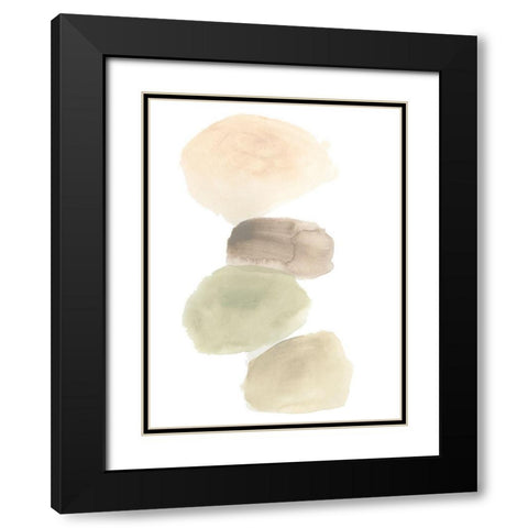 Stone Flow IV Black Modern Wood Framed Art Print with Double Matting by Vess, June Erica