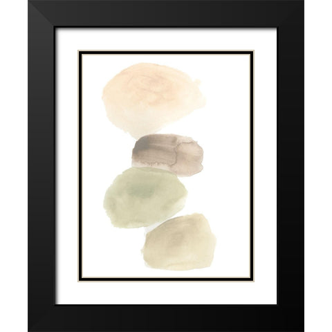 Stone Flow IV Black Modern Wood Framed Art Print with Double Matting by Vess, June Erica