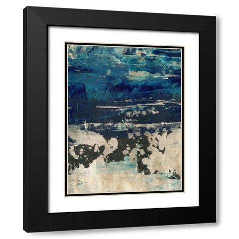 Silver Surf I Black Modern Wood Framed Art Print with Double Matting by Harper, Ethan