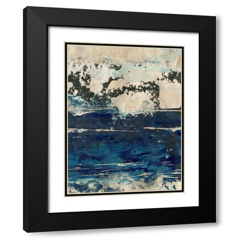 Silver Surf II Black Modern Wood Framed Art Print with Double Matting by Harper, Ethan