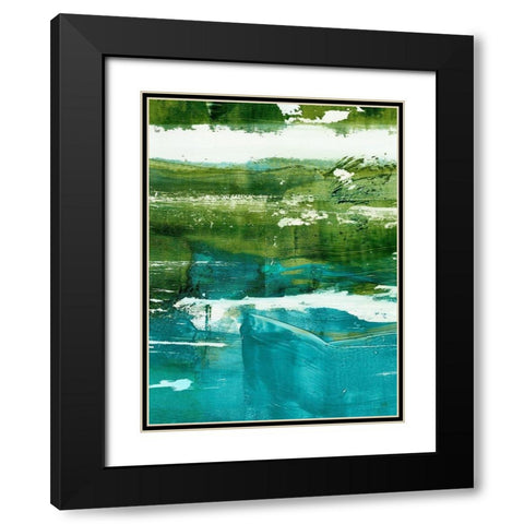 Terra II Black Modern Wood Framed Art Print with Double Matting by Harper, Ethan