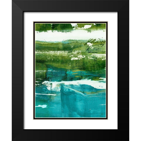 Terra II Black Modern Wood Framed Art Print with Double Matting by Harper, Ethan