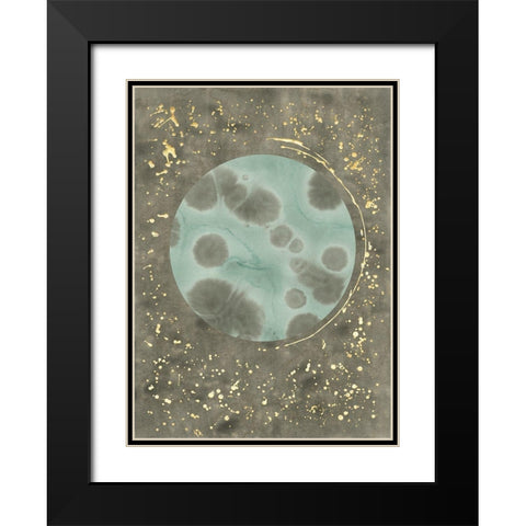 Seafoam Amoeba I Black Modern Wood Framed Art Print with Double Matting by Binder, Vanessa