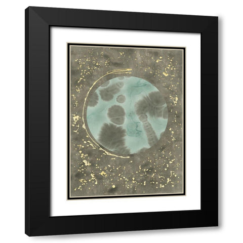 Seafoam Amoeba II Black Modern Wood Framed Art Print with Double Matting by Binder, Vanessa