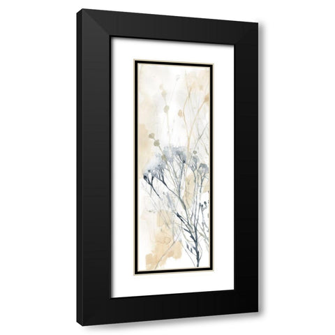 Wildflower Line Contour I Black Modern Wood Framed Art Print with Double Matting by Goldberger, Jennifer