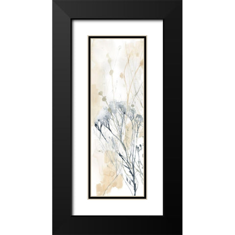 Wildflower Line Contour I Black Modern Wood Framed Art Print with Double Matting by Goldberger, Jennifer