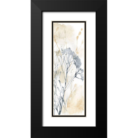 Wildflower Line Contour II Black Modern Wood Framed Art Print with Double Matting by Goldberger, Jennifer