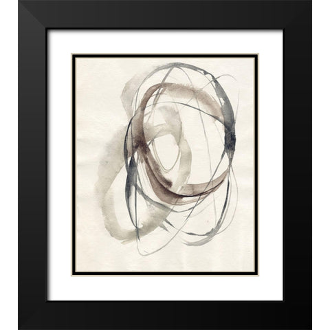 Spiral Hoops I Black Modern Wood Framed Art Print with Double Matting by Goldberger, Jennifer