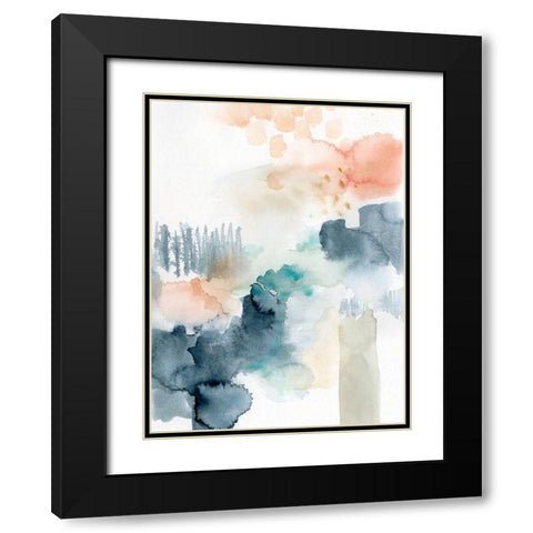 Spring Veil II Black Modern Wood Framed Art Print with Double Matting by Barnes, Victoria