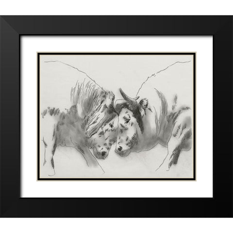 Dust Up I Black Modern Wood Framed Art Print with Double Matting by Green, Jacob
