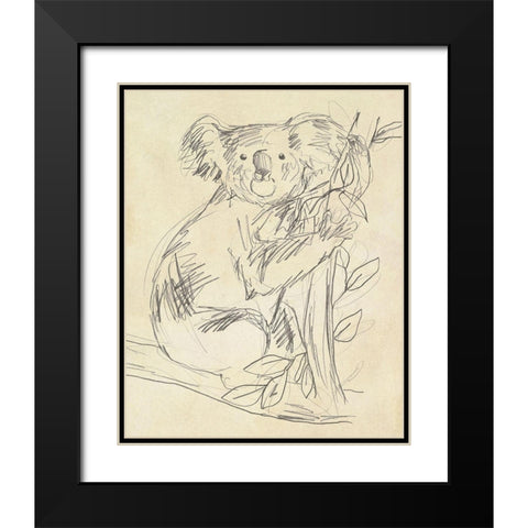 Outback Sketch I Black Modern Wood Framed Art Print with Double Matting by Vess, June Erica