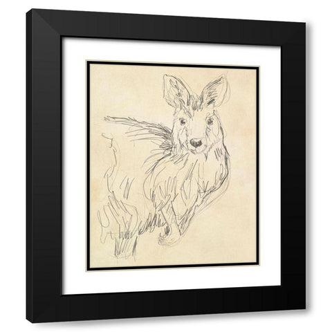 Outback Sketch III Black Modern Wood Framed Art Print with Double Matting by Vess, June Erica