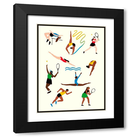 Olympians I Black Modern Wood Framed Art Print with Double Matting by Barnes, Victoria