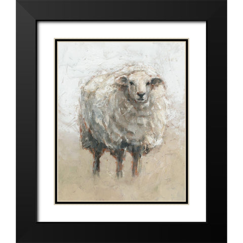 Fluffy Sheep II Black Modern Wood Framed Art Print with Double Matting by Harper, Ethan
