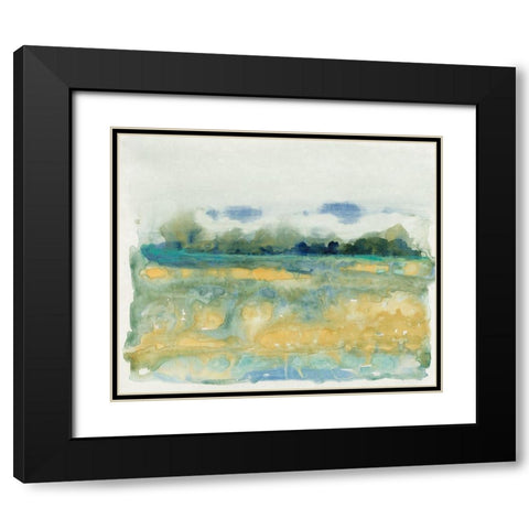 Flowing Landscape I Black Modern Wood Framed Art Print with Double Matting by OToole, Tim