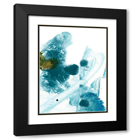 Stardust Abstract II Black Modern Wood Framed Art Print with Double Matting by Harper, Ethan